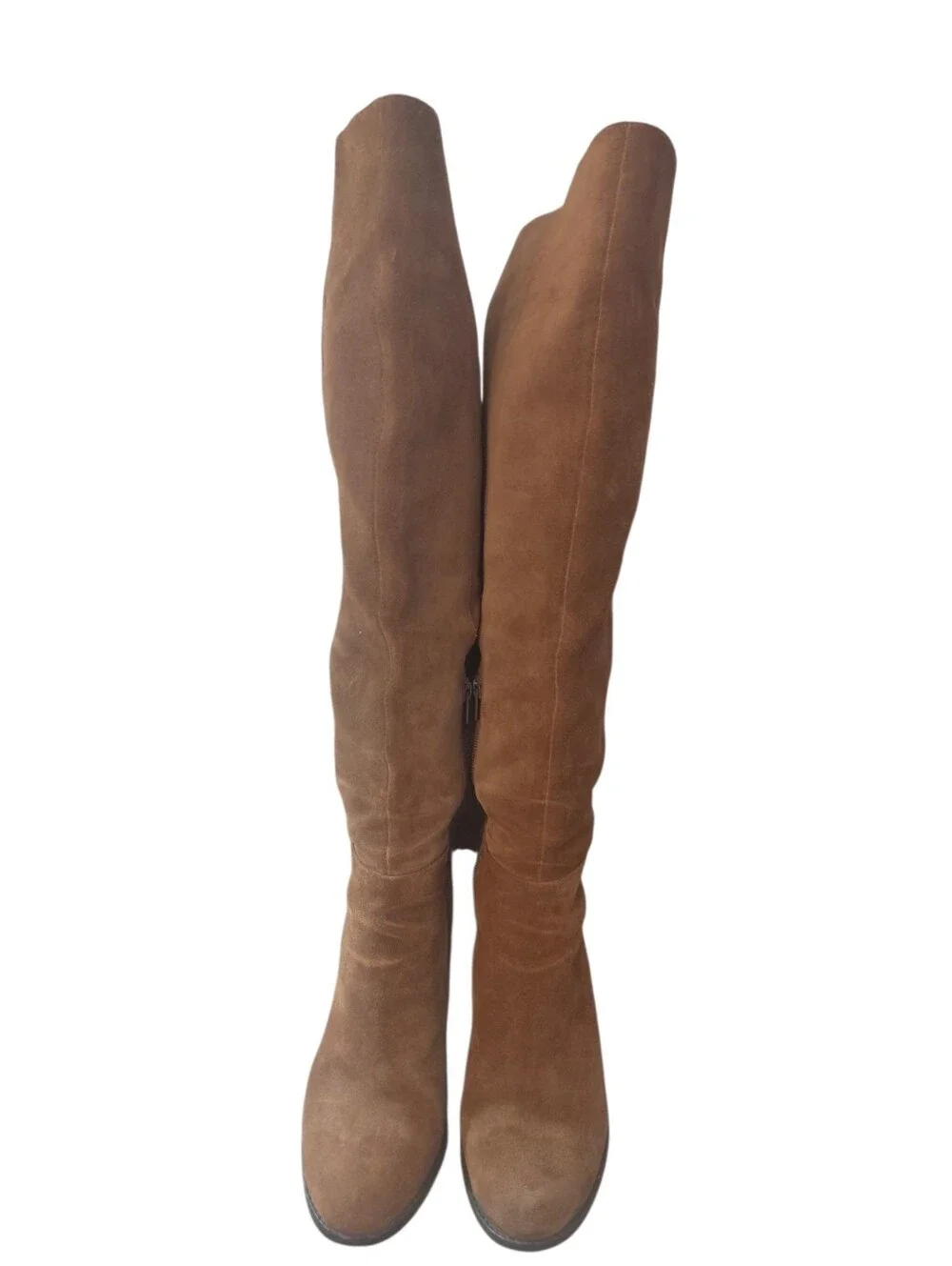 Gianni Bini Brown Suede Over-the-Knee Block Heel Boots Size 10